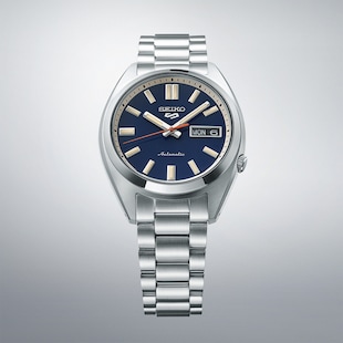 Seiko 5 Sport 5 Sports SNXS 'Rinse Blue' Classic Sports 37.5mm Mens Watch Blue
