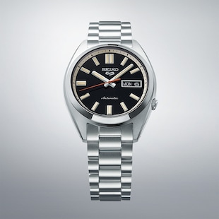 Seiko 5 Sport 5 Sports SNXS 'Deep Black Wash' Classic Sports 37.5mm Mens Watch Black