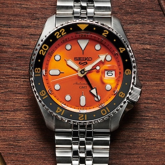 Seiko 5 Sports 'Mikan Orange' GMT SKX Re-Interpretation 42.5mm Mens Watch