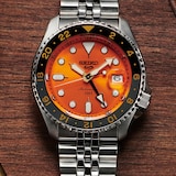 Seiko 5 Sports 'Mikan Orange' GMT SKX Re-Interpretation 42.5mm Mens Watch