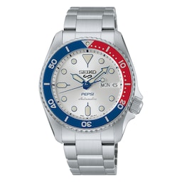 18960087 - Seiko 5 Sports PEPSI Limited Editions Mens Watch Silver