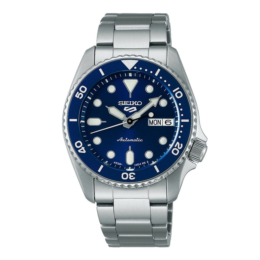Seiko 5 Sports 5 Sports SKX 'Street Denim' 38mm Mens Bracelet Watch Blue Seiko 5 Sports 5 Sports SKX 'Street Denim' 38mm Mens Bracelet Watch Blue
