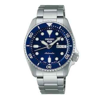 Seiko 5 Sports 5 Sports SKX 'Street Denim' 38mm Mens Bracelet Watch Blue