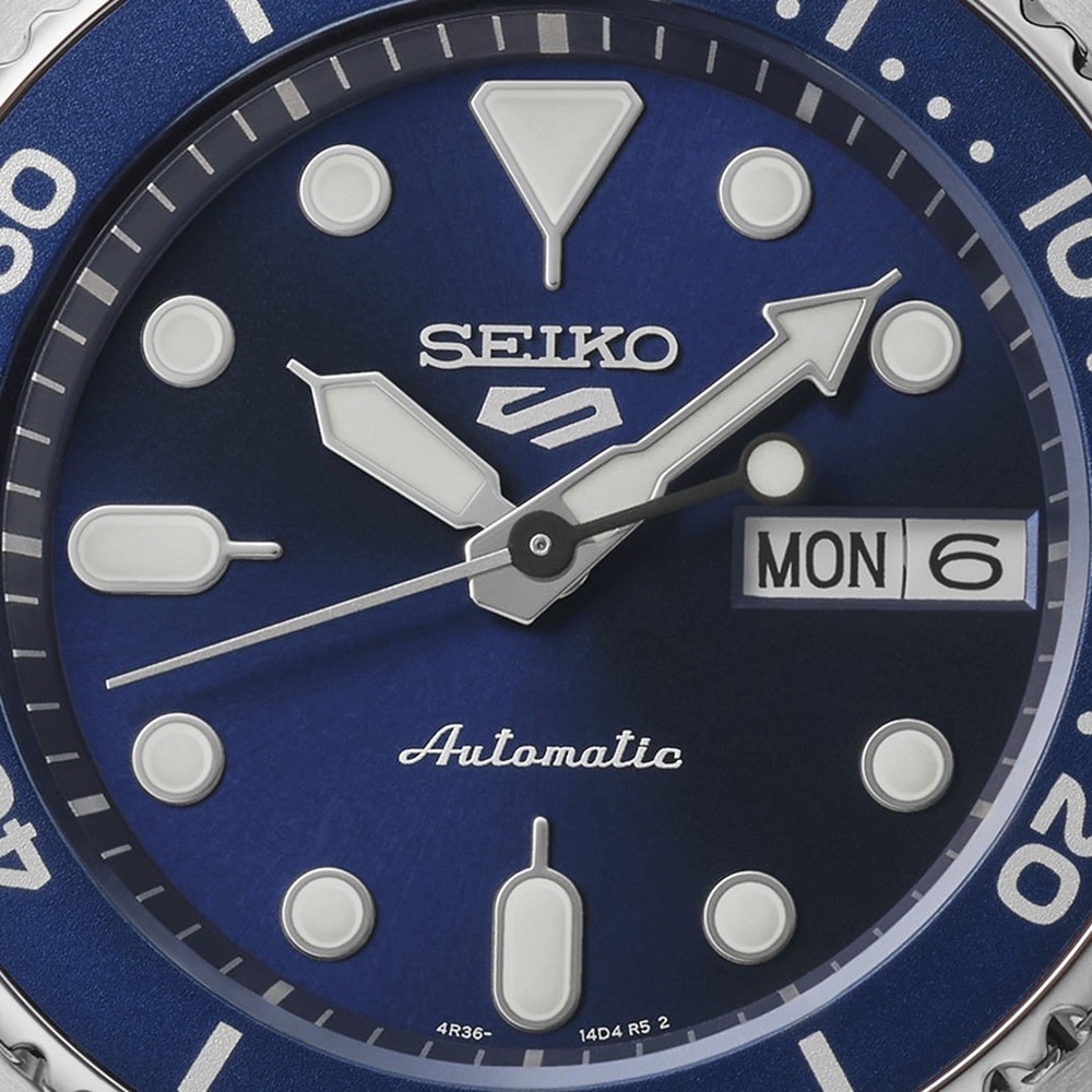 Seiko 5 Sports 5 Sports SKX 'Street Denim' 38mm Mens Bracelet Watch Blue Seiko 5 Sports 5 Sports SKX 'Street Denim' 38mm Mens Bracelet Watch Blue