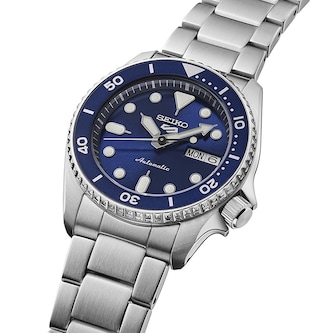 Seiko 5 Sports 5 Sports SKX 'Street Denim' 38mm Mens Bracelet Watch Blue