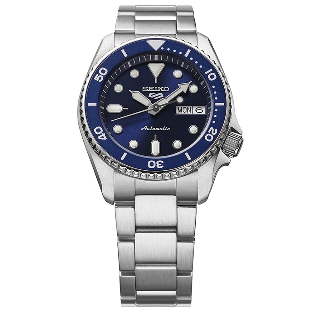 Seiko 5 Sports 5 Sports SKX 'Street Denim' 38mm Mens Bracelet Watch Blue Seiko 5 Sports 5 Sports SKX 'Street Denim' 38mm Mens Bracelet Watch Blue