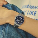 Seiko 5 Sports 5 Sports SKX 'Street Denim' 38mm Mens Bracelet Watch Blue