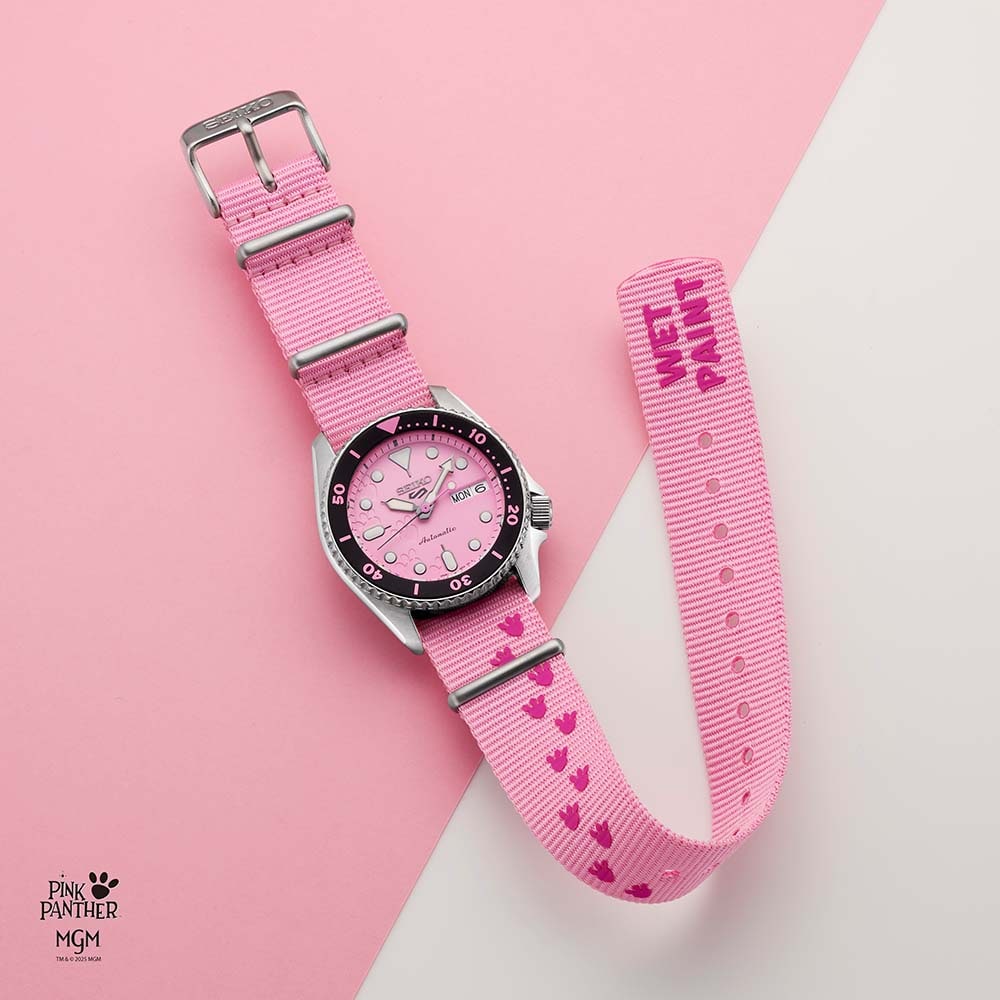 Seiko 5 Sports 5 Sports X Pink Panther 38mm Limited Edition Watch