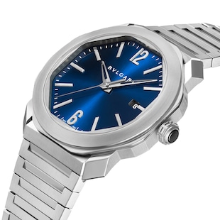 Bvlgari Stainless Steel Octo Roma 41mm Blue Dial Gents Watch
