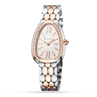 Bvlgari Serpenti 33mm White Dial Bicolour Bracelet Ladies Watch Bvlgari Serpenti 33mm White Dial Bicolour Bracelet Ladies Watch