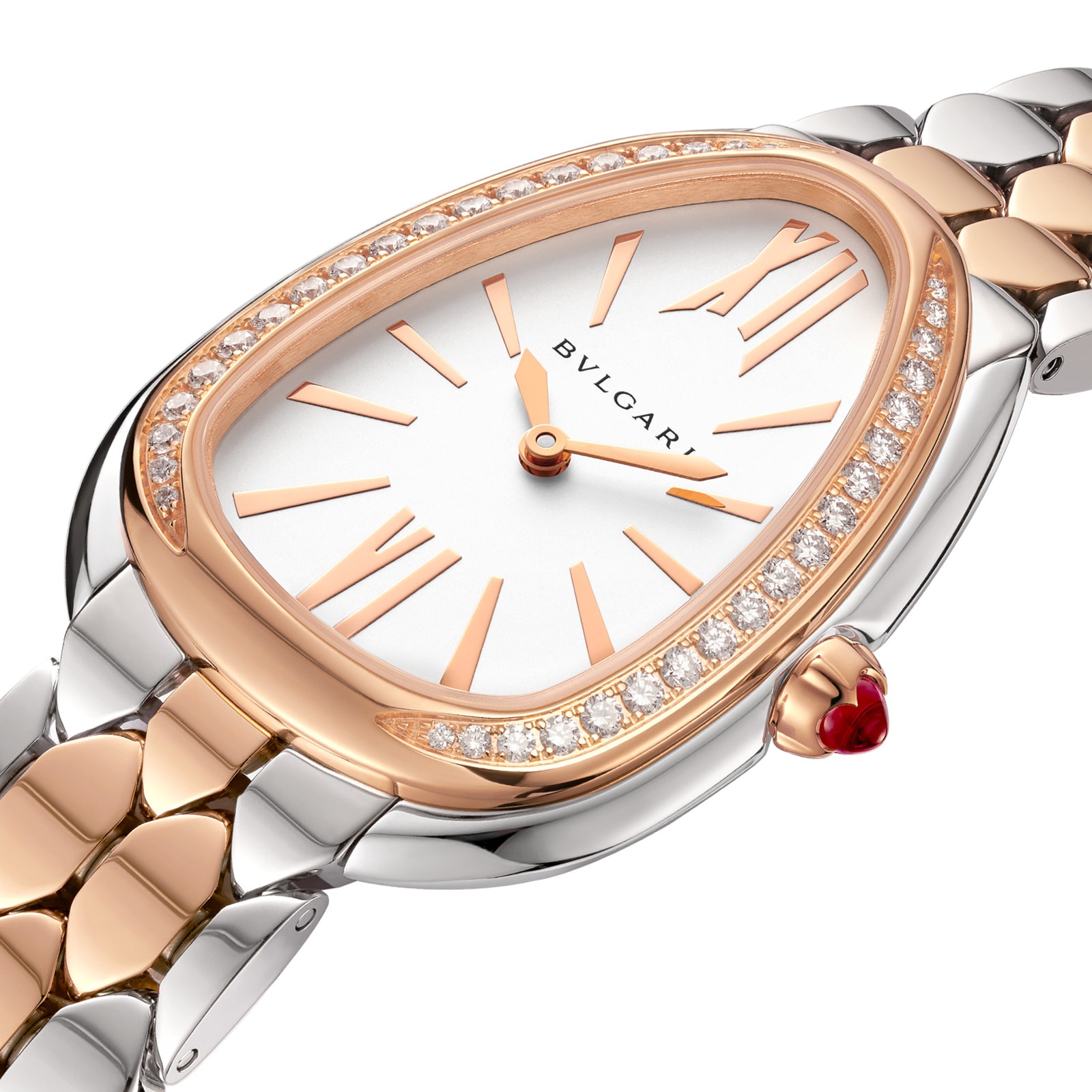 Bvlgari Serpenti 33mm White Dial Bicolour Bracelet Ladies Watch