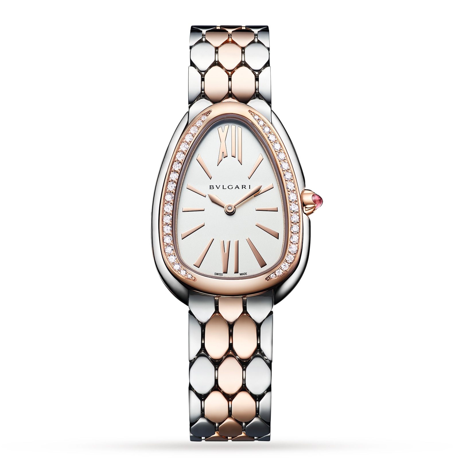 Bvlgari Serpenti 33mm White Dial Bicolour Bracelet Ladies Watch