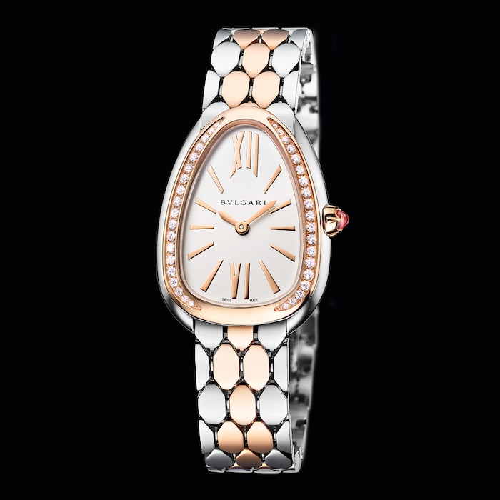 Bvlgari Serpenti 33mm White Dial Bicolour Bracelet Ladies Watch