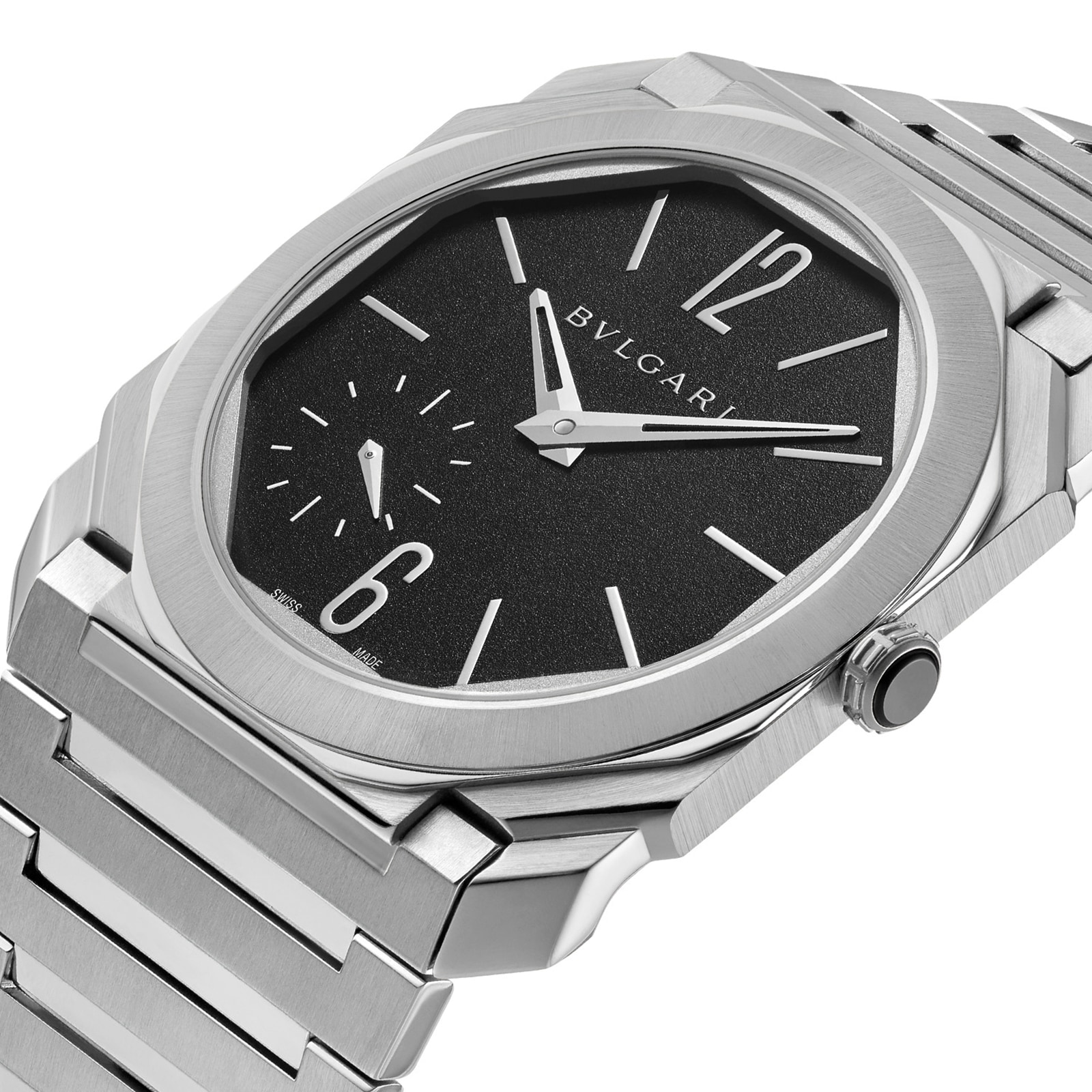 Bvlgari Stainless Steel Octo Finissimo 40mm Black Dial Automatic Mens Watch
