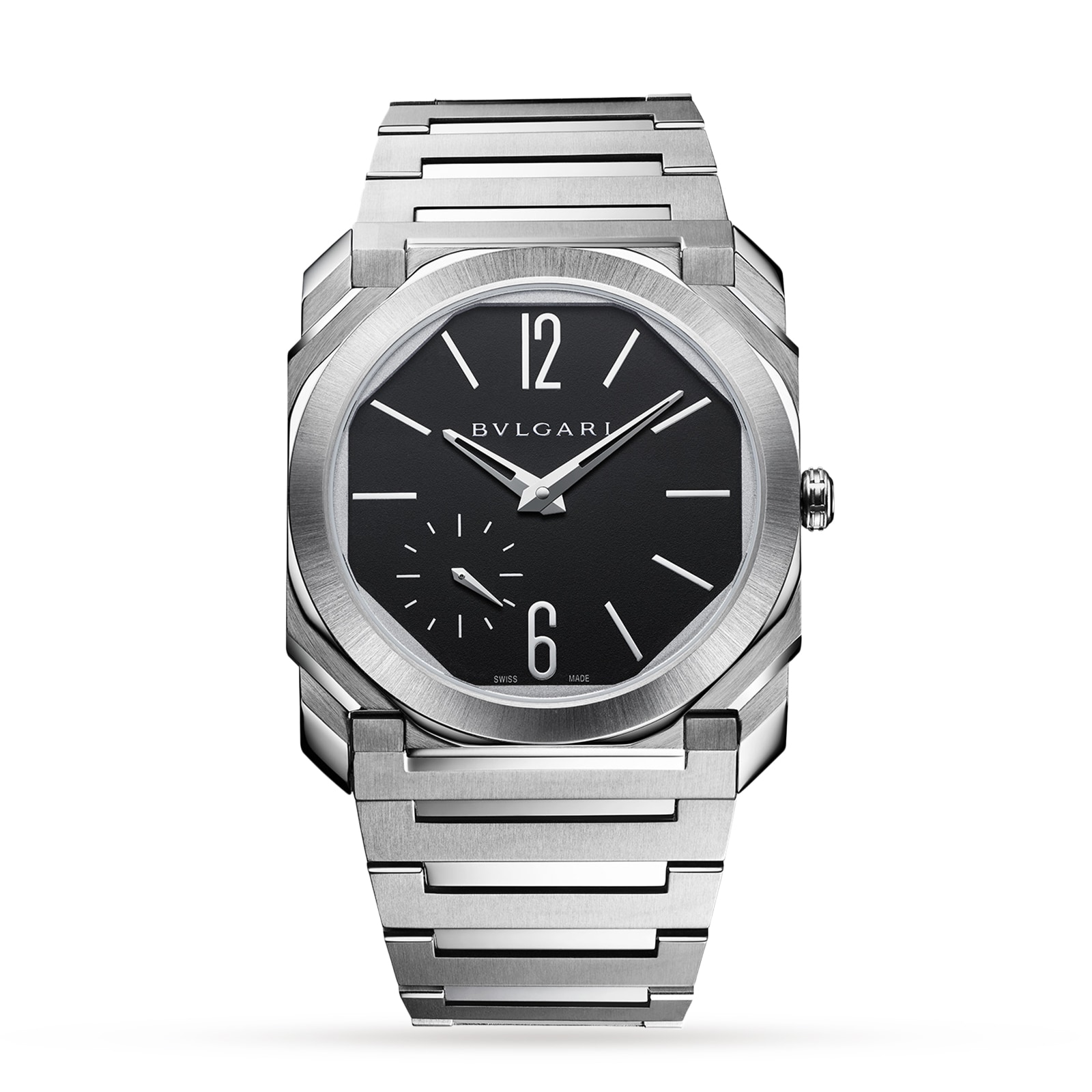 Bvlgari Stainless Steel Octo Finissimo 40mm Black Dial Automatic Mens Watch