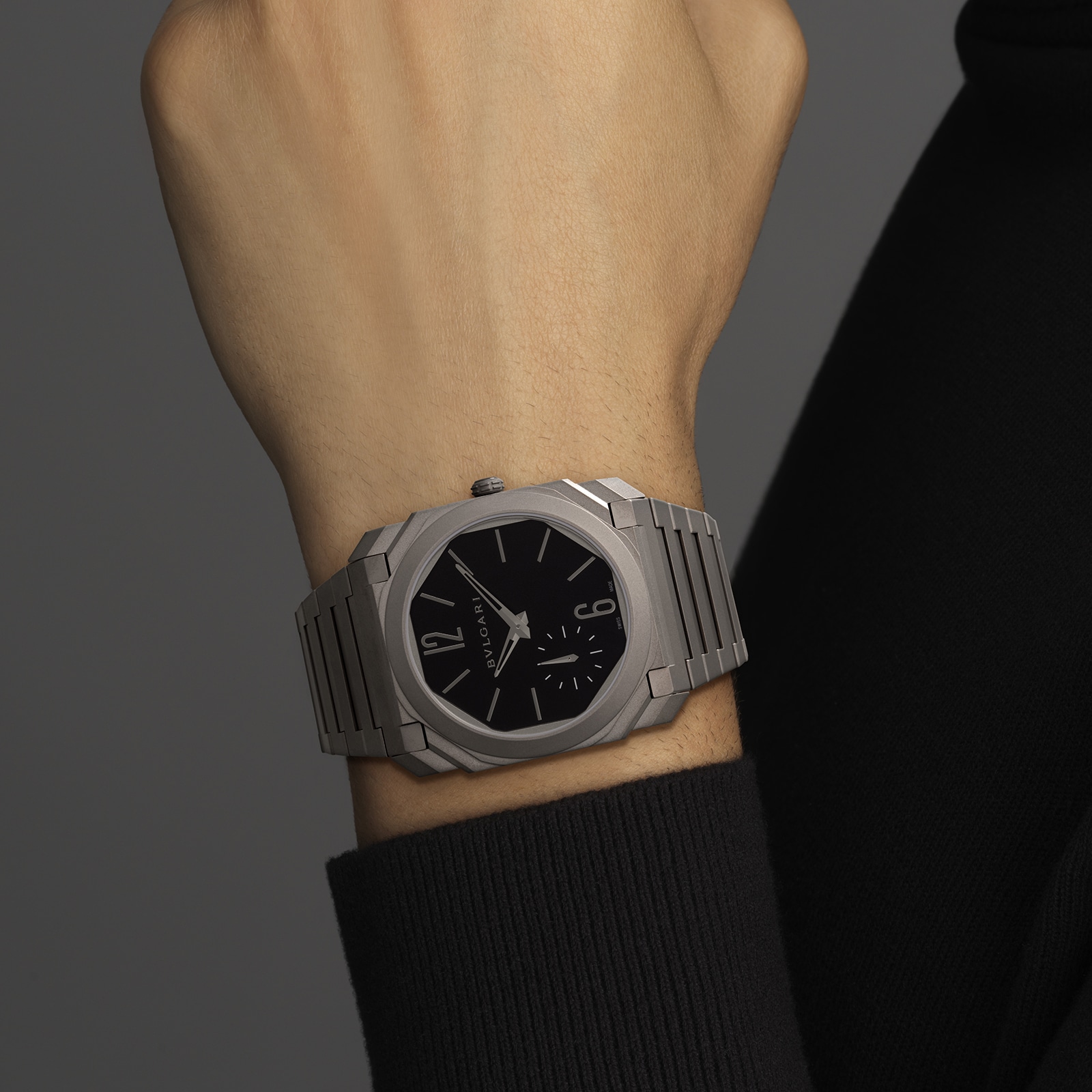 Bvlgari Octo Finissimo 40mm Black Dial Automatic Stainless Steel Mens Watch Bvlgari Octo Finissimo 40mm Black Dial Automatic Stainless Steel Mens Watch