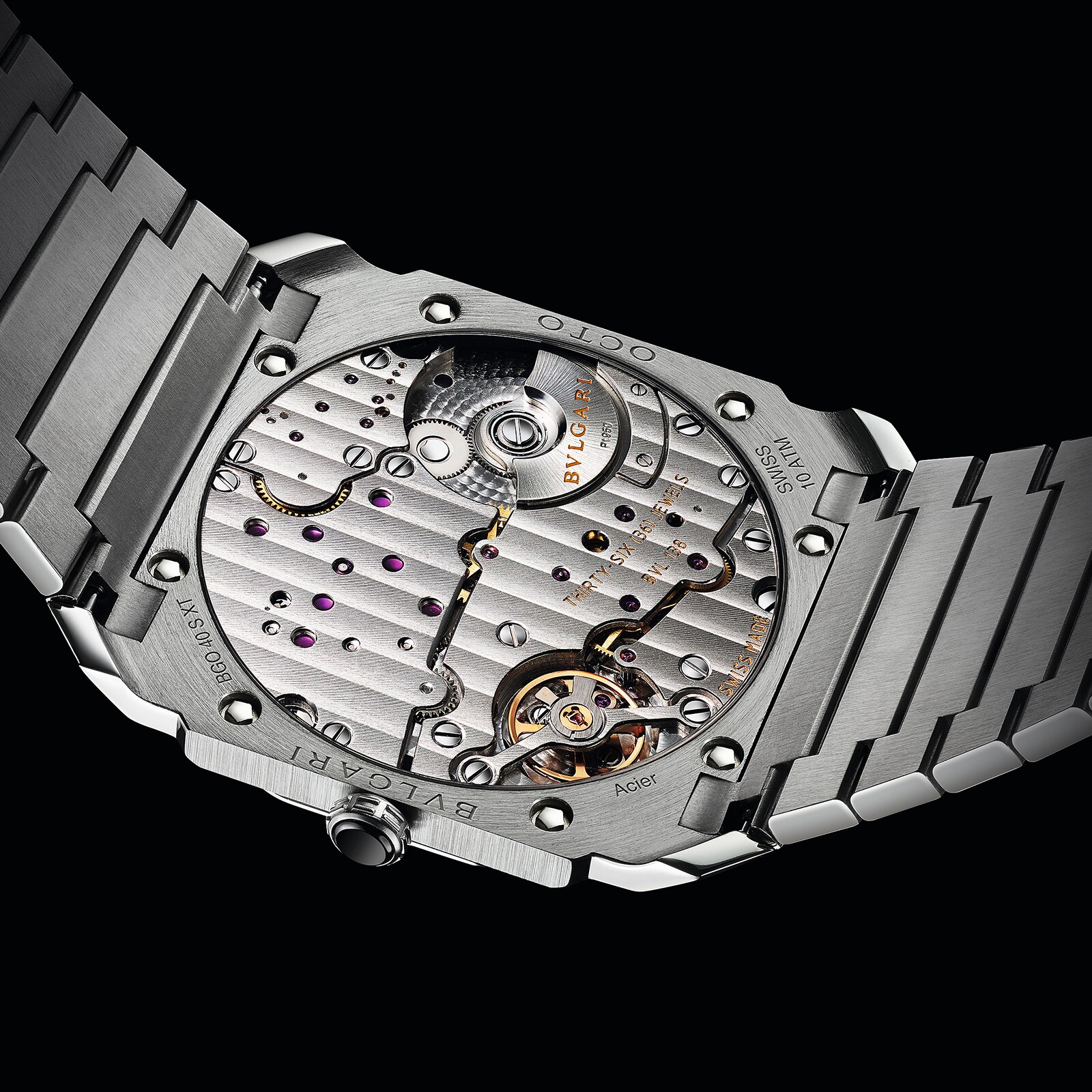 Bvlgari Stainless Steel Octo Finissimo 40mm Blue Dial Automatic Mens Watch