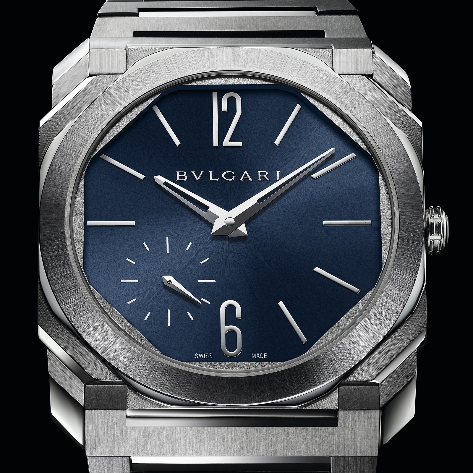 Bvlgari Stainless Steel Octo Finissimo 40mm Blue Dial Automatic Mens Watch