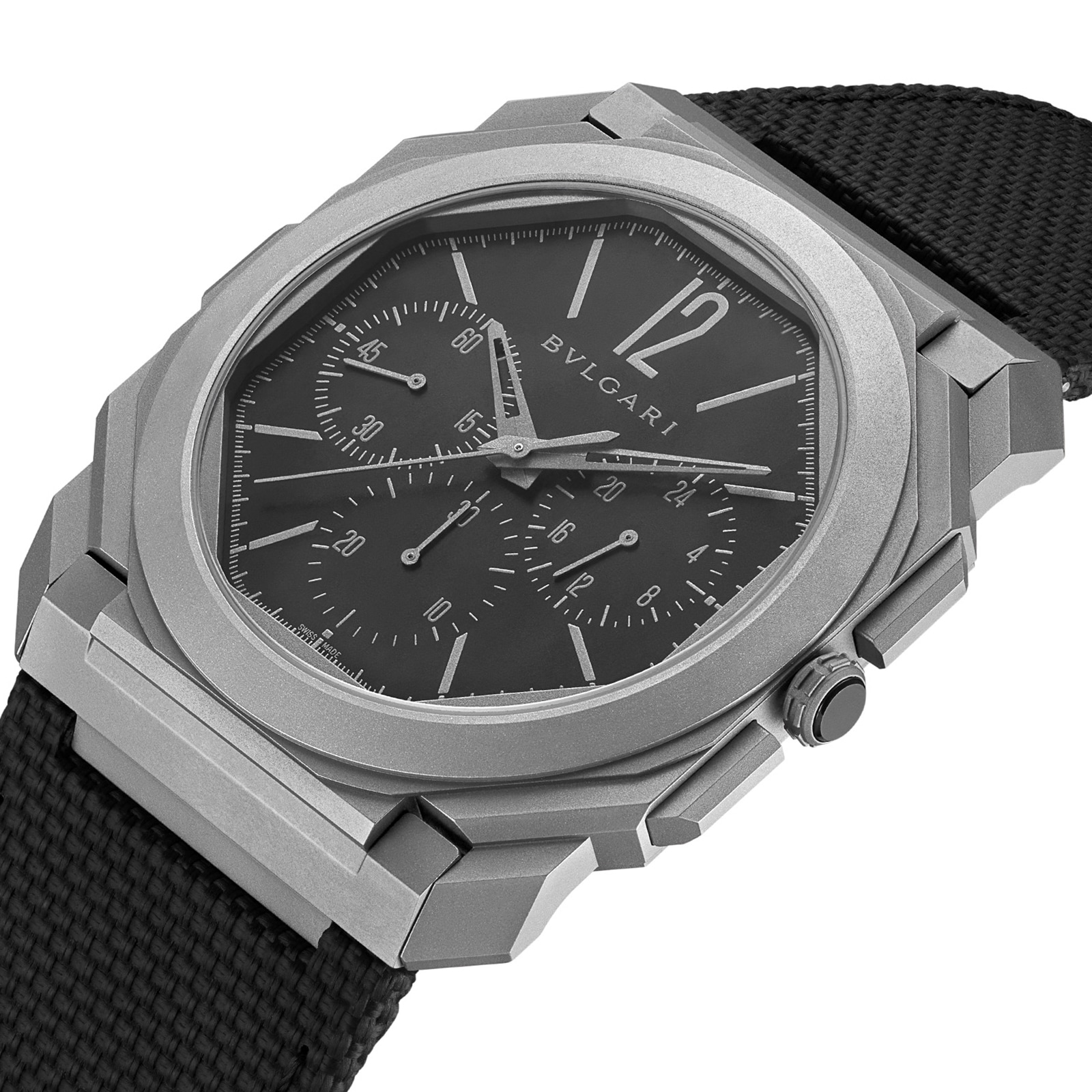 Titanium Octo Finissimo 42mm Black Dial Chronograph Gents Watch