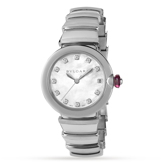 Bvlgari Pre-owned Bvlgari Lvcea Quartz Diamond Ladies Watch LU P 28 SG -  Pre-Owned Watches - Jomashop
