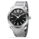 BVLGARI Stainless Steel Octo Roma 41mm Black Dial Automatic Mens Watch