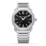 BVLGARI Stainless Steel Octo Roma 41mm Black Dial Automatic Mens Watch