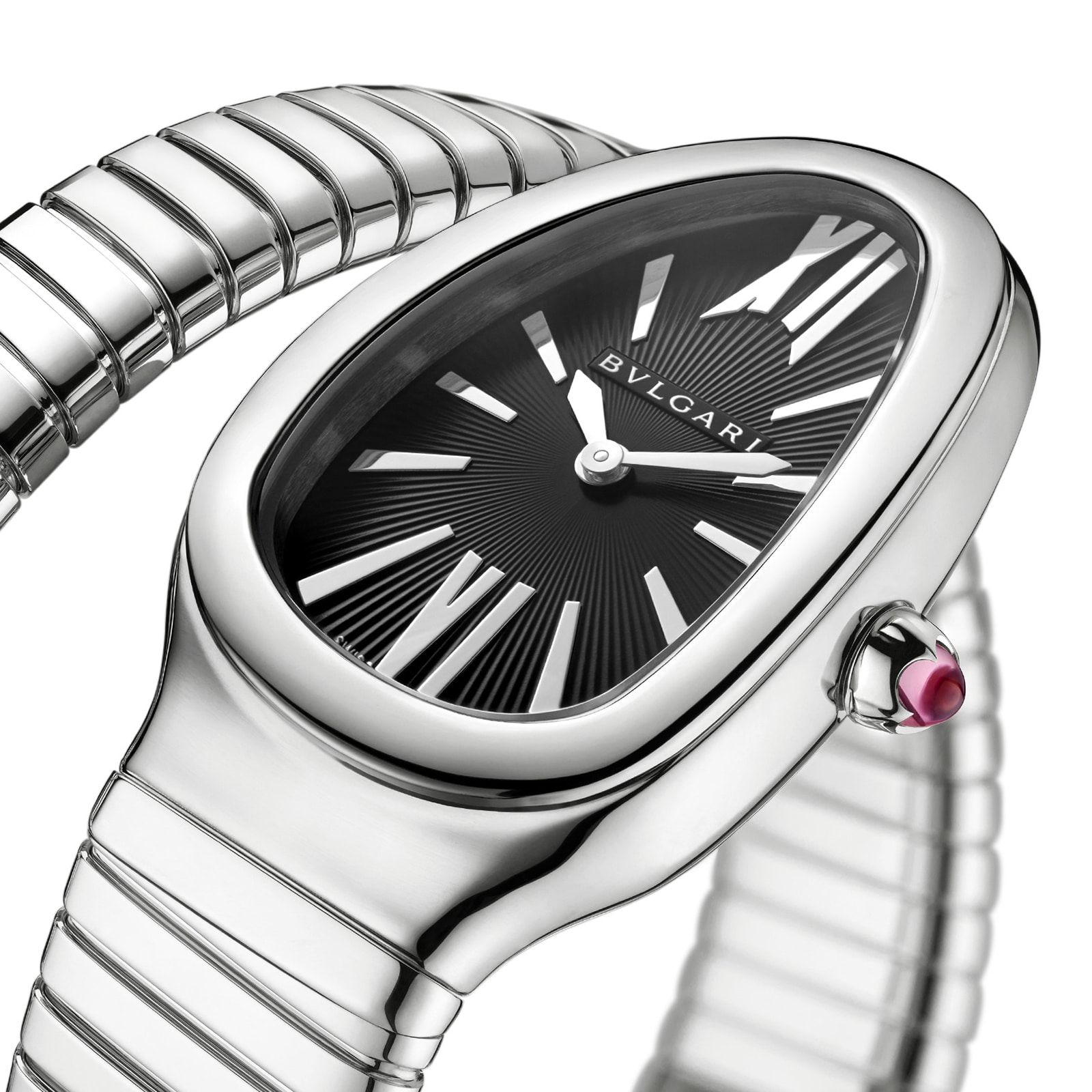 Bvlgari Stainless Steel Serpenti Tubogas 35mm Black Dial Ladies Watch Bvlgari Stainless Steel Serpenti Tubogas 35mm Black Dial Ladies Watch