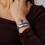 Bvlgari Stainless Steel Serpenti Tubogas 35mm Black Dial Ladies Watch