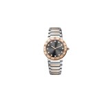 Bvlgari Stainless Steel & 18K Rose Gold BVLGARI BVLGARI Diamond Watch