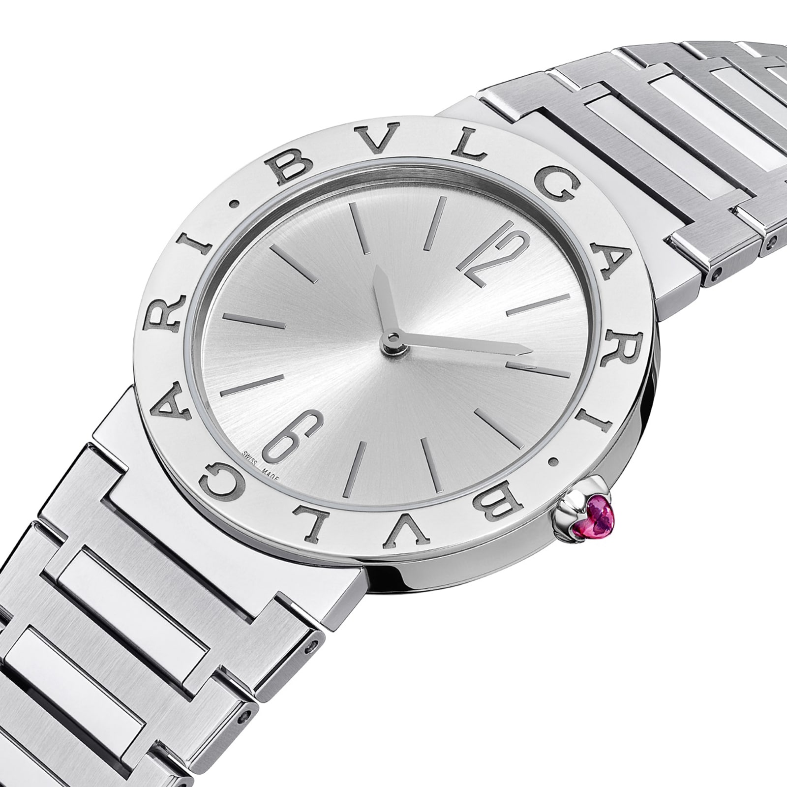 Bvlgari Bvlgari Bvlgari 33mm Grey Dial Ladies Watch - Stainless Steel 