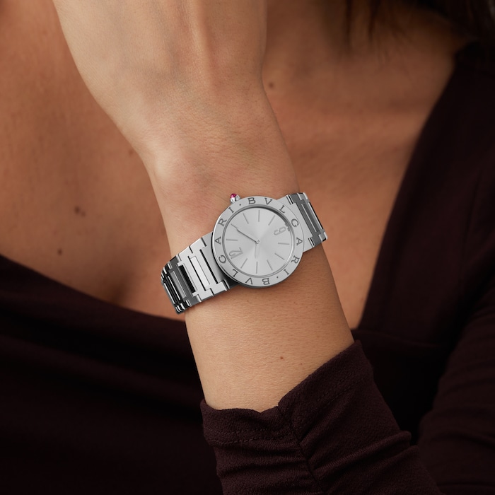 Bvlgari Bvlgari Bvlgari 33mm Grey Dial Ladies Watch - Stainless Steel
