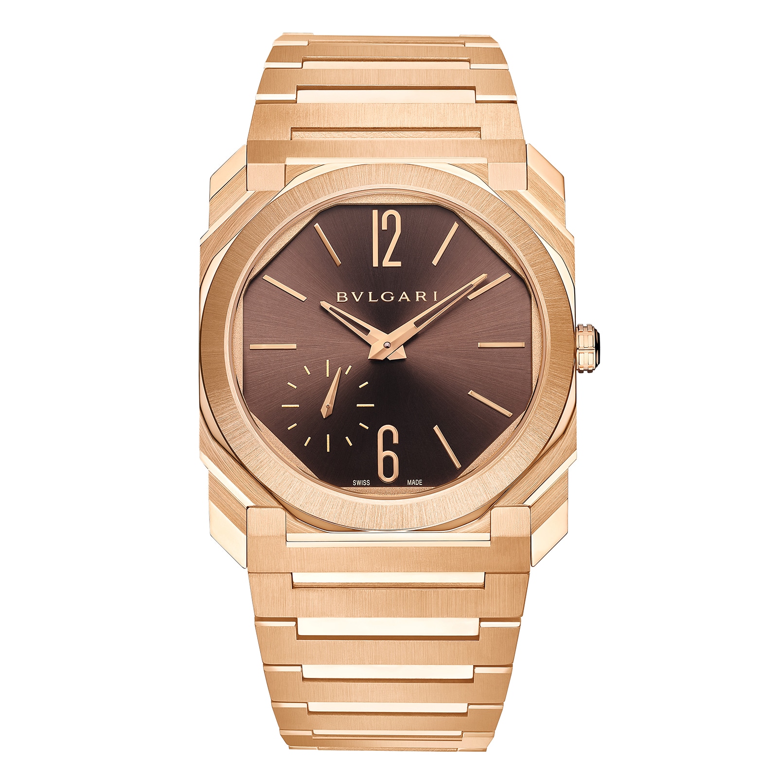Bvlgari 18k Rose Gold Octo Finissimo 40mm Brown Dial Automatic Gents Watch Bvlgari 18k Rose Gold Octo Finissimo 40mm Brown Dial Automatic Gents Watch