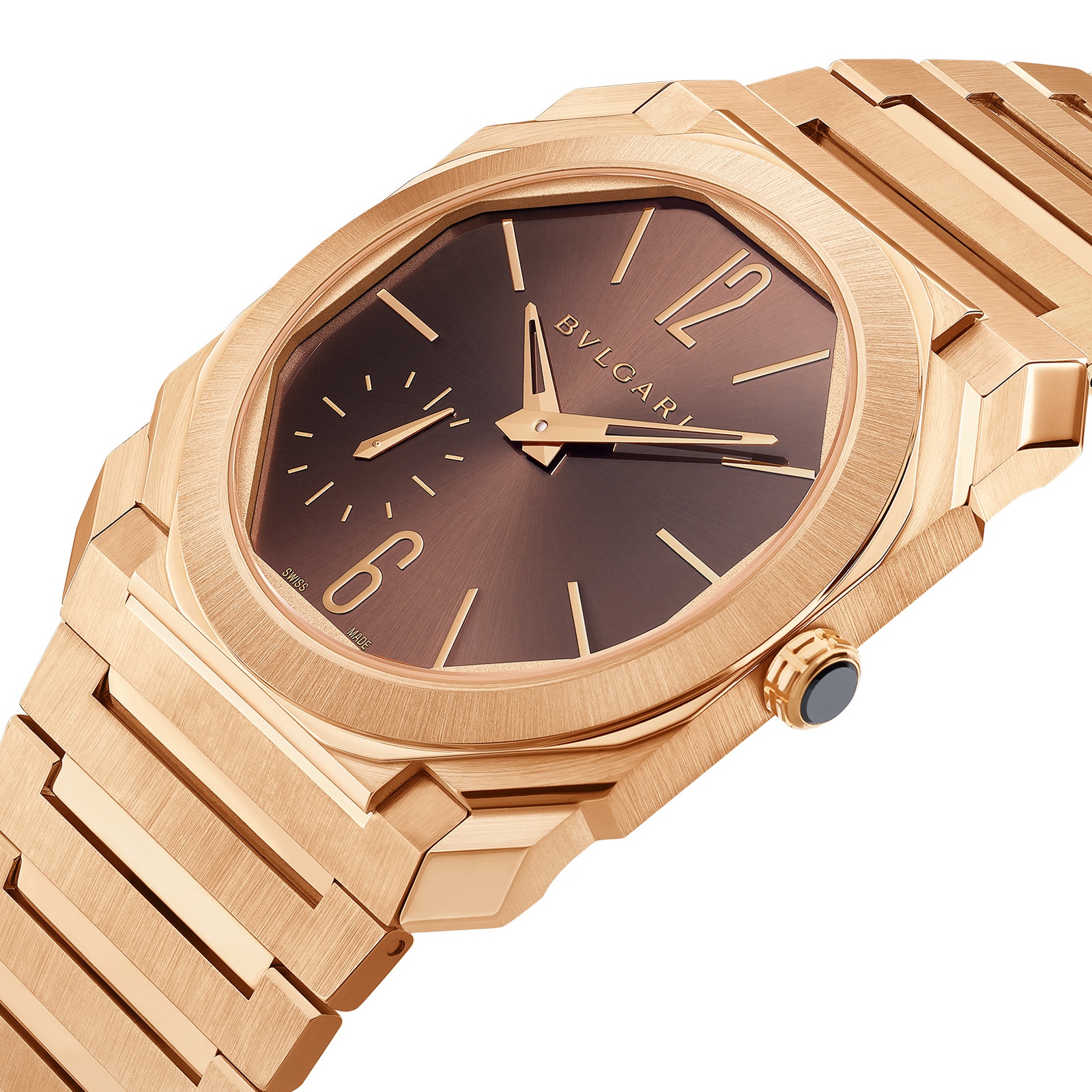 Bvlgari 18k Rose Gold Octo Finissimo 40mm Brown Dial Automatic Gents Watch Bvlgari 18k Rose Gold Octo Finissimo 40mm Brown Dial Automatic Gents Watch
