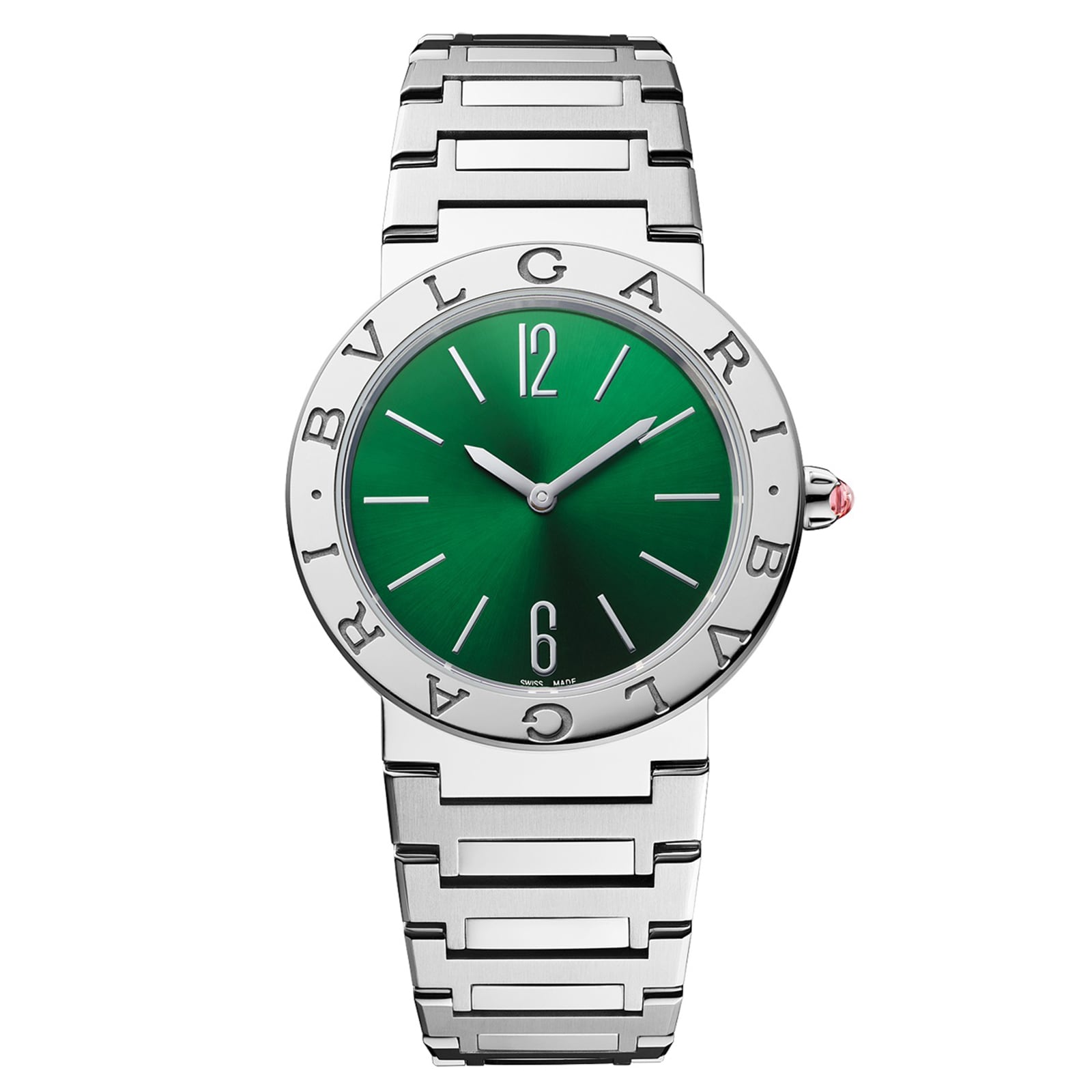 Bvlgari Stainless Steel Bvlgari Bvlgari 33mm Green Dial Watch Bvlgari Stainless Steel Bvlgari Bvlgari 33mm Green Dial Watch