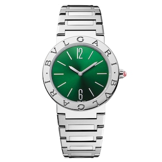 Bvlgari Stainless Steel Bvlgari Bvlgari 33mm Green Dial Watch Bvlgari Stainless Steel Bvlgari Bvlgari 33mm Green Dial Watch