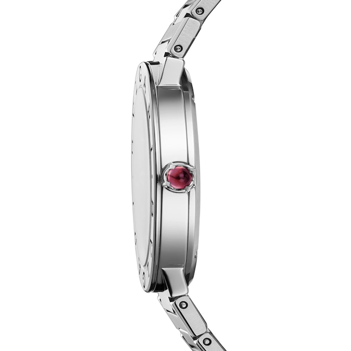 Bvlgari Stainless Steel Bvlgari Bvlgari 33mm Silver Diamond Dot Dial Watch