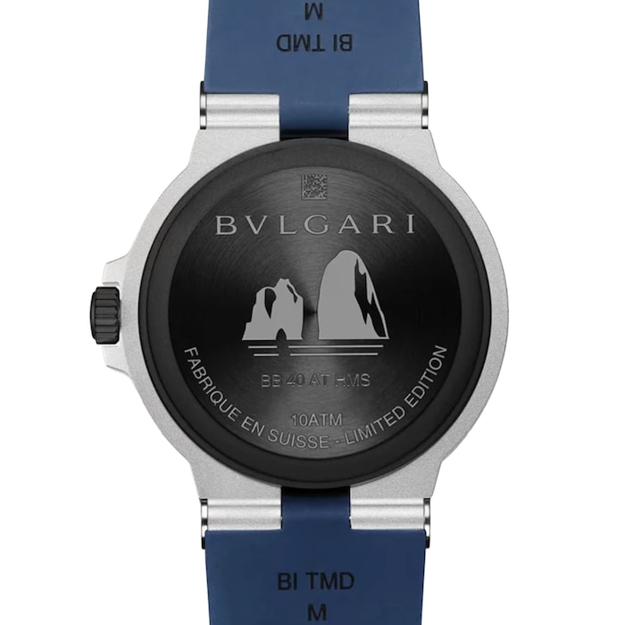 Bvlgari Aluminium Capri Limited Edition 40mm Mens Watch Blue