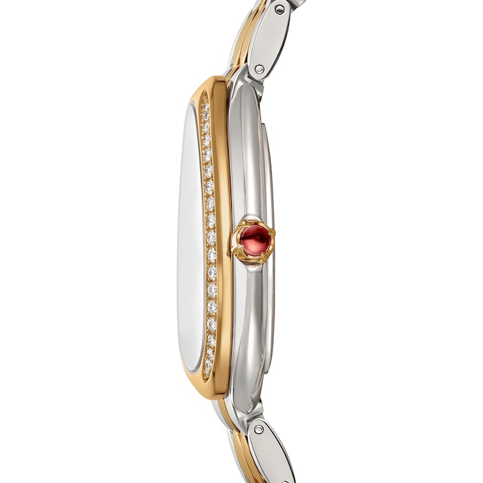 Bvlgari Stainless Steel and 18k Yellow Gold Serpenti Seduttori 33m Ladies Watch