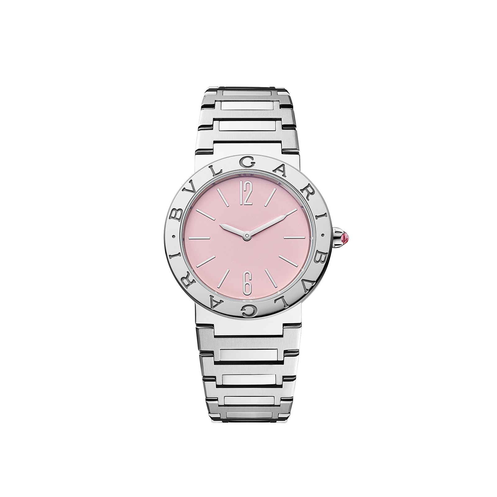 Bvlgari Stainless Steel Bvlgari Bvlgari 33mm Pink Dial Ladies Watch Bvlgari Stainless Steel Bvlgari Bvlgari 33mm Pink Dial Ladies Watch