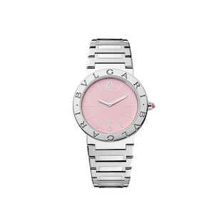 Bvlgari Stainless Steel Bvlgari Bvlgari 33mm Pink Dial Ladies Watch