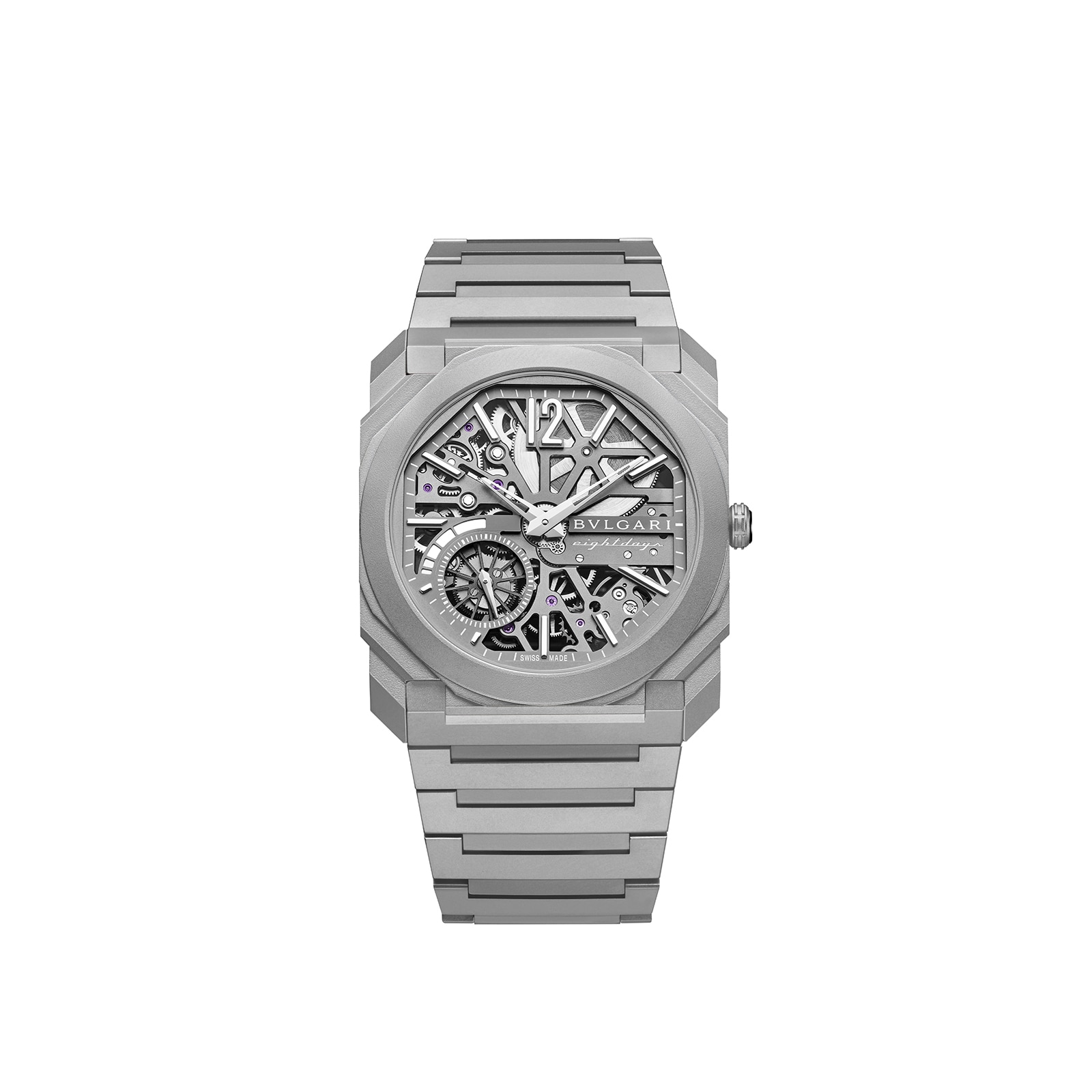 Bvlgari Titanium Octo Finissimo 40mm Skeleton Dial Gents Watch