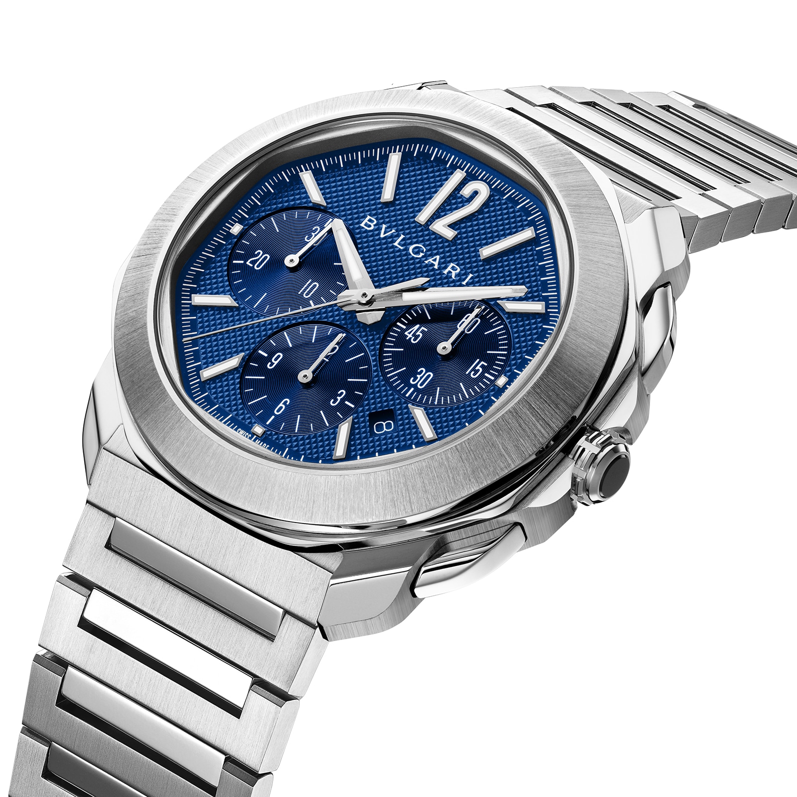 Bvlgari Octo Roma 42mm Mens Watch Blue