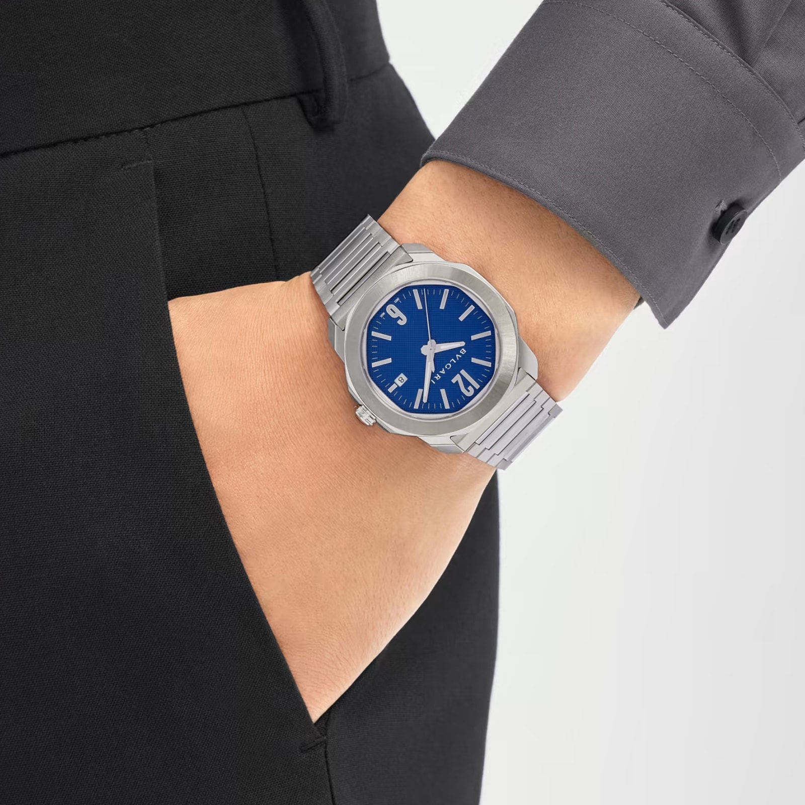 Bvlgari Octo Roma 41mm Mens Watch Blue