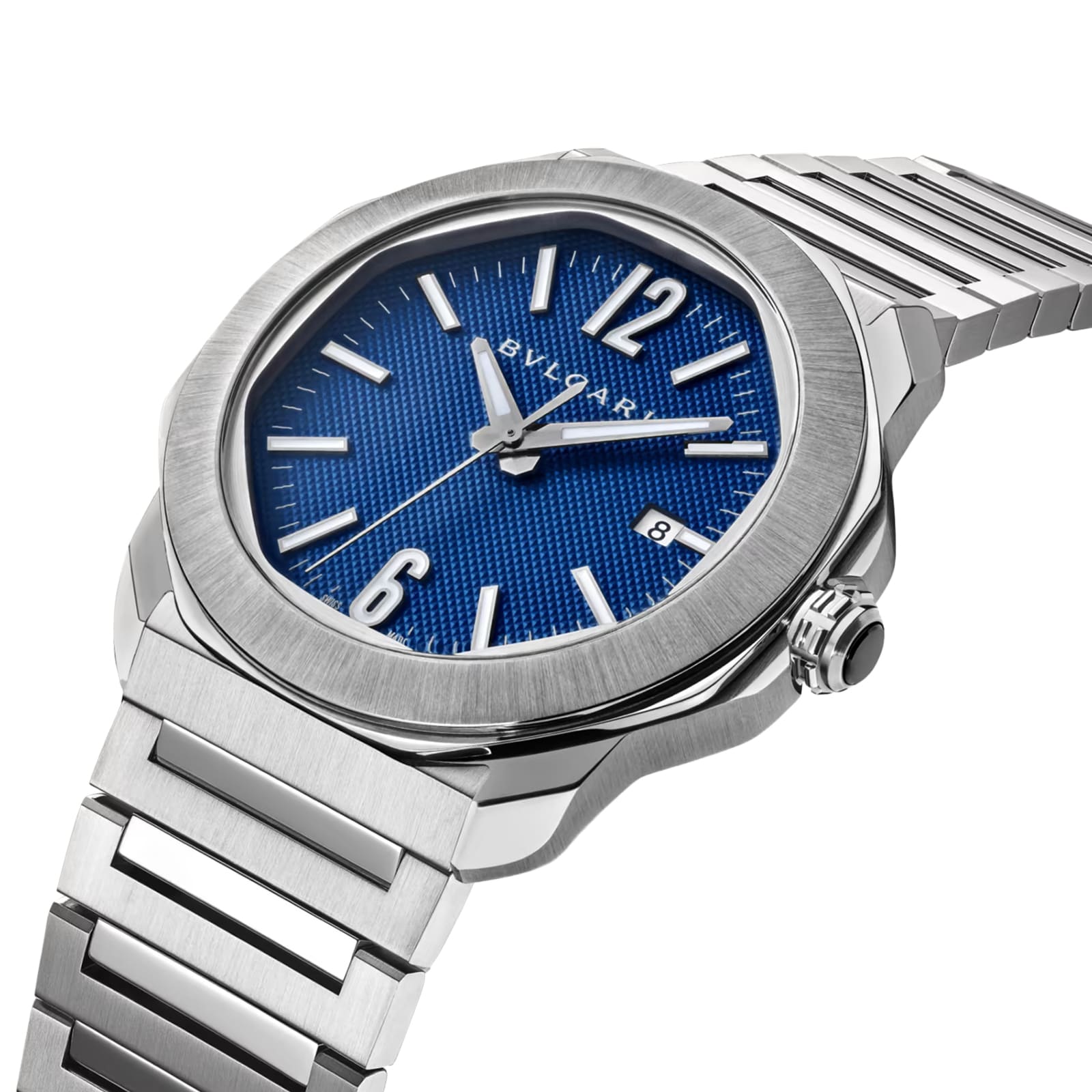 Bvlgari Octo Roma 41mm Mens Watch Blue Bvlgari Octo Roma 41mm Mens Watch Blue