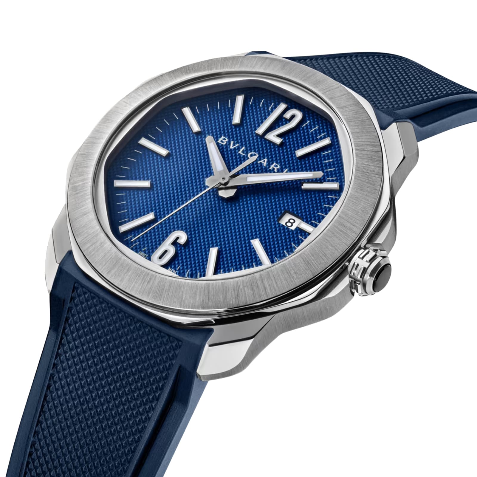 Bvlgari Octo Roma 41mm Mens Watch Blue Bvlgari Octo Roma 41mm Mens Watch Blue