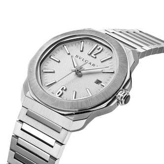 Bvlgari Stainless Steel Octo Roma 41mm White Dial Auto Gents Interchangable Strap Watch