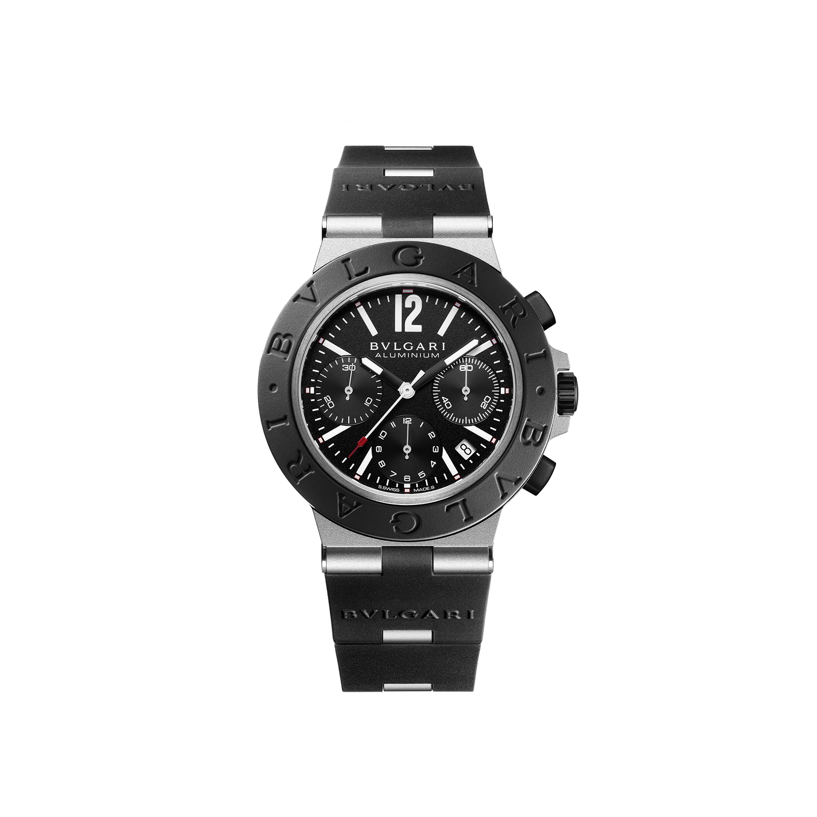 Bvlgari Aluminium Bvlgari Bvlgari 41mm Black Dial Gents Chronograph Watch