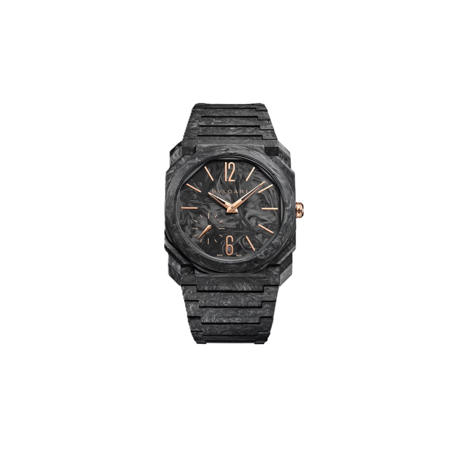 Bvlgari Carbon & 18K Rose Gold Octo Finissimo Watch