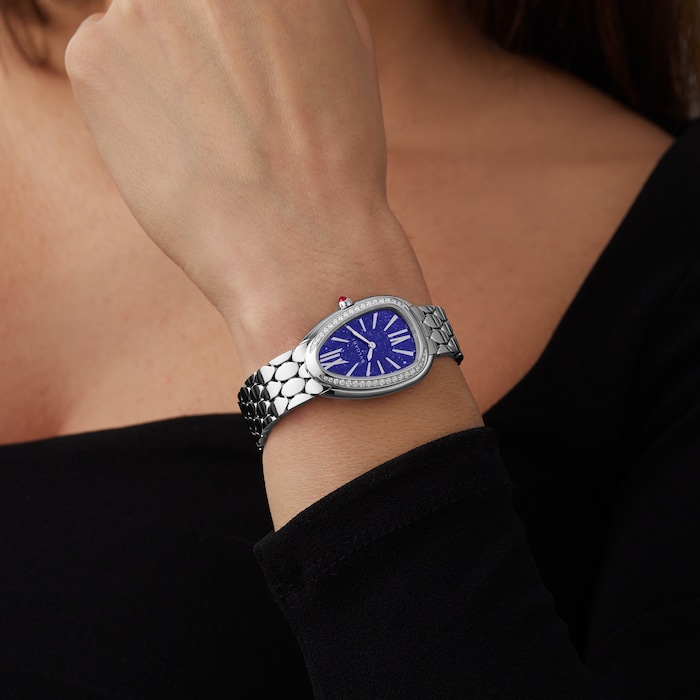 Bvlgari Serpenti Seduttori 33mm Limited Edition Watches Of Switzerland Centenary Ladies Watch Blue