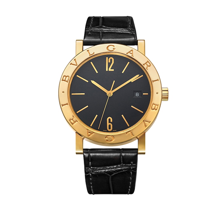 Bvlgari 18K Yellow Gold BVLGARI BVLGARI Double Logo Mens Watch